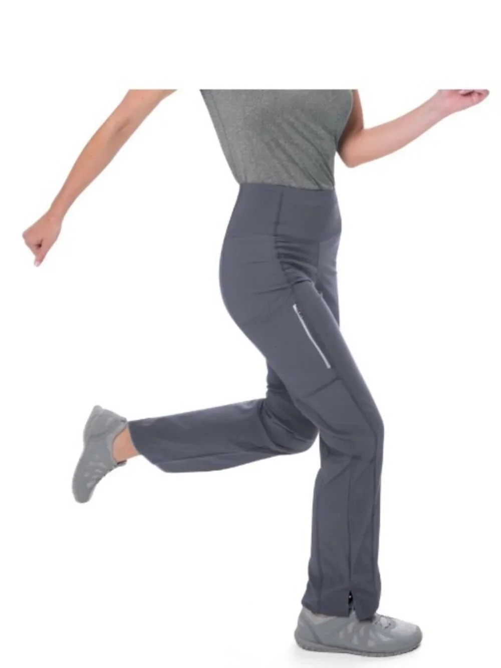 URBANE ALIGN 2 PC women's scrub set short sleeve top + pants -Charcoal XS PETITE - Picture 8 of 11